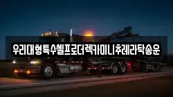 우리대형특수셀프로더렉카미니추레라탁송운