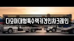 다모아대형특수렉카견인차크레인