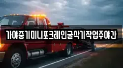 가야중기미니포크레인굴삭기작업주야간