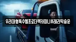 우리대형특수셀프로더렉카미니추레라탁송운