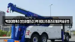 백마대형특수견인차셀프로더렉카미니추레라지게차탁송운반