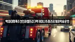 백마대형특수견인차셀프로더렉카미니추레라지게차탁송운반