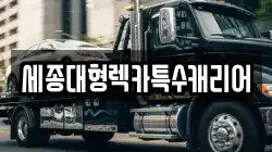 세종대형렉카특수캐리어