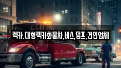 렉카.대형렉카화물차,버스,덤프,견인업체