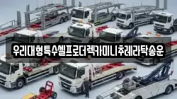 우리대형특수셀프로더렉카미니추레라탁송운