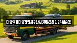 대형렉카대형견인차구난차30톤크레인24시출동