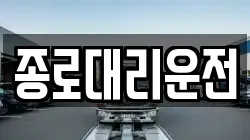 종로대리운전