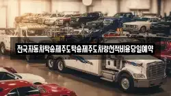 전국자동차탁송제주도탁송제주도차량선적비용당일예약