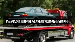 연중무휴24시대형렉카구난견인크레인상하차전문금천렉카