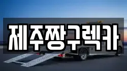 제주 제주시 화북이동 렉카, 특수렉카, 차량탁송, 견인운송