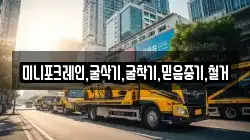 미니포크레인,굴삭기,굴착기,믿음중기,철거