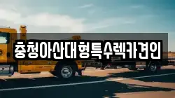 충청아산대형특수렉카견인